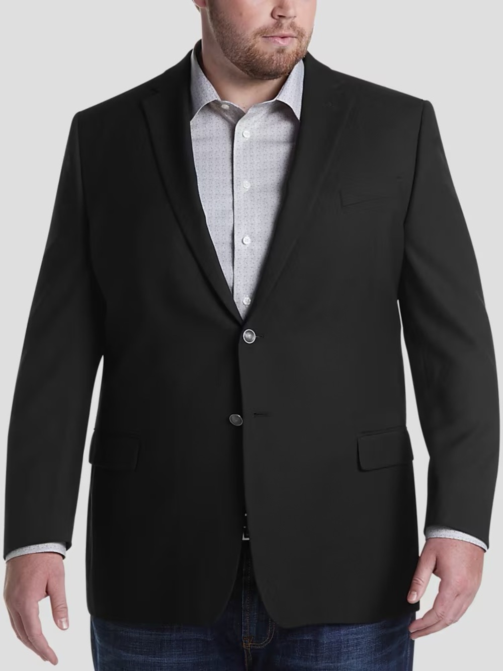 Joseph Abboud Heritage Executive Fit Black Two-Button Men's Sport Coat, 50R